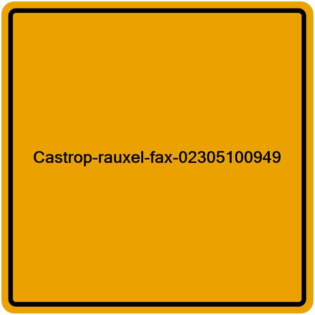 Einwohnermeldeamt24 Castrop-rauxel-fax-02305100949