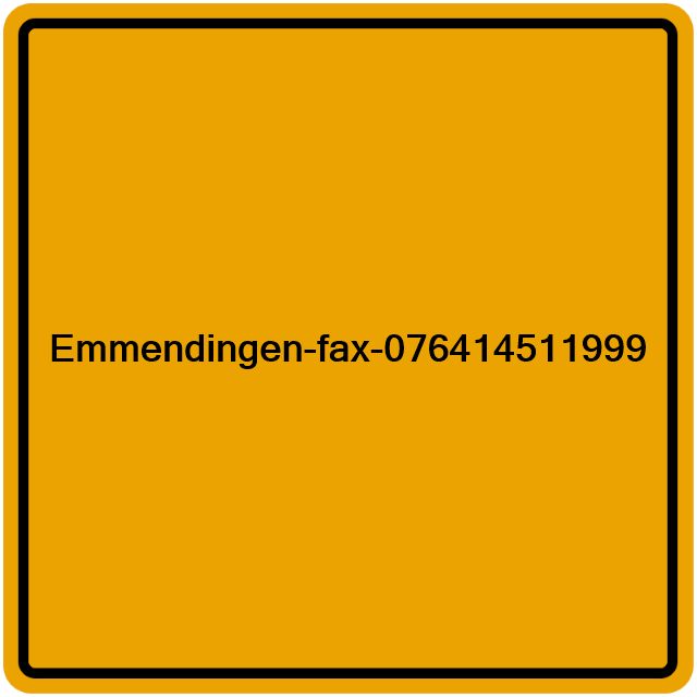 Einwohnermeldeamt24 Emmendingen-fax-076414511999