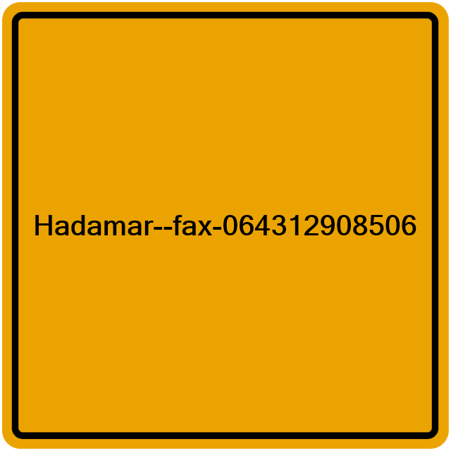Einwohnermeldeamt24 Hadamar--fax-064312908506