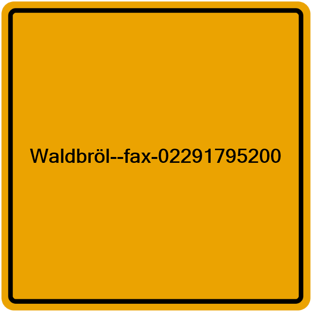Einwohnermeldeamt24 Waldbröl--fax-02291795200